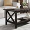 Flash Furniture Jasper Farmhouse Style Solid Wood Coffee Table w/X-Frame Design and Lower Shelf in Dark Gray LFS-2007-DKGRY-GG - alternate 9